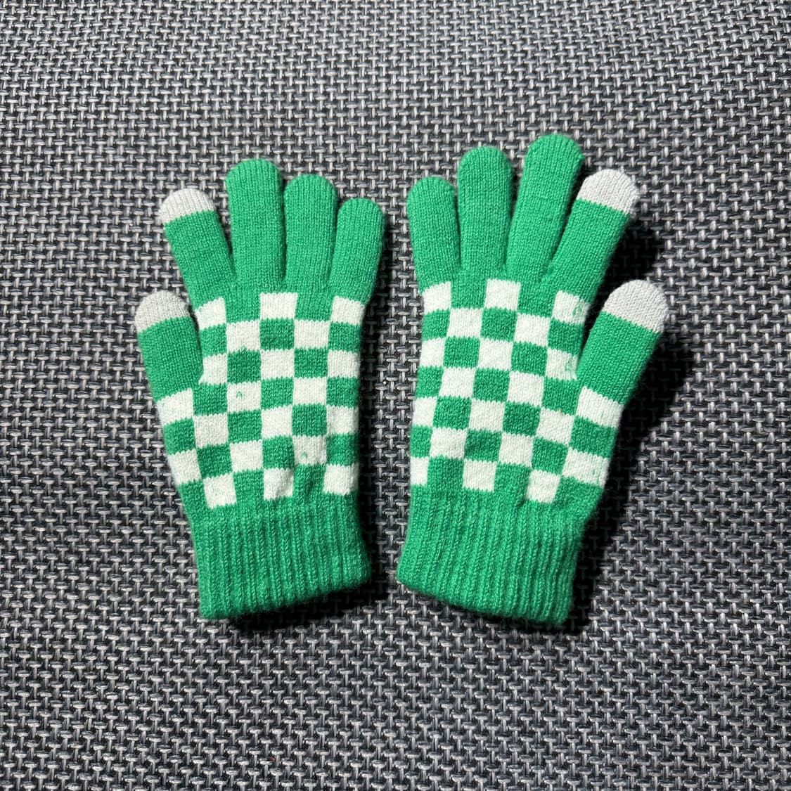 빈티지 체커보드 니트장갑 (old-8422) 상품이미지3