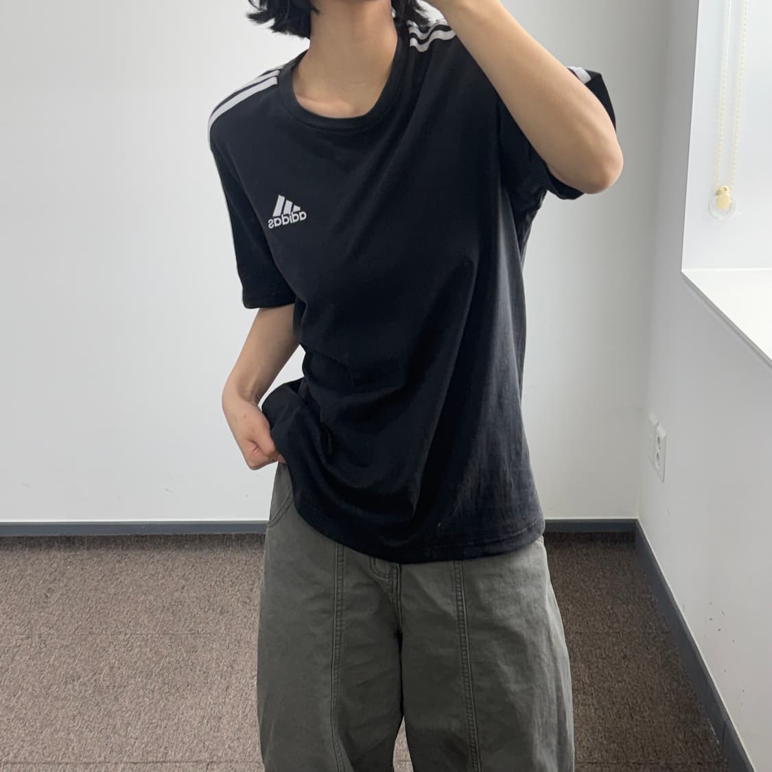 Adidas 아디다스 트랙탑 블랙 반팔  상품이미지2
