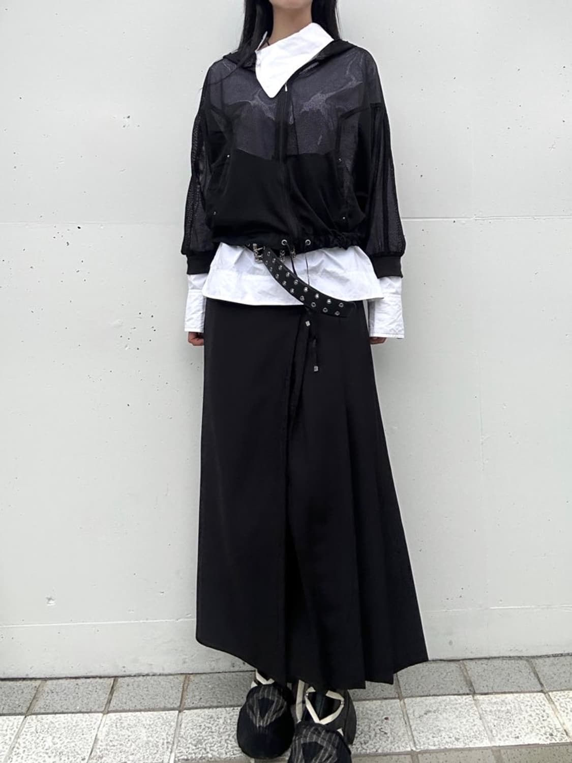 Net hoody zip up / black  상품이미지2