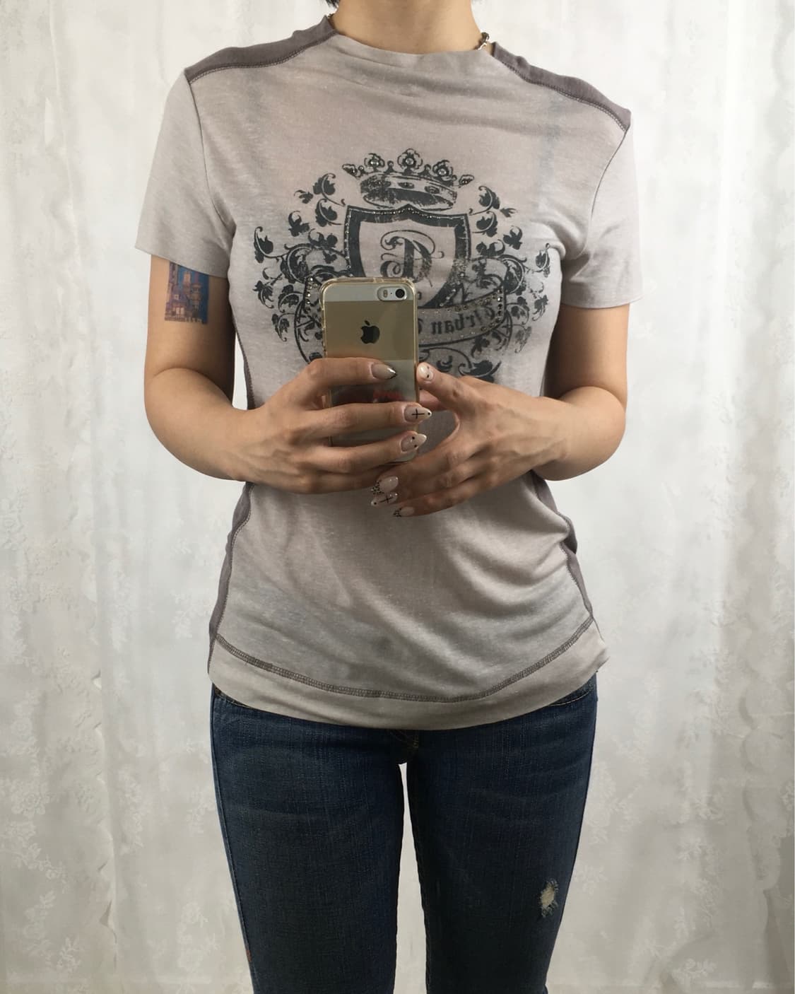 Cubic half-neck top 상품이미지2