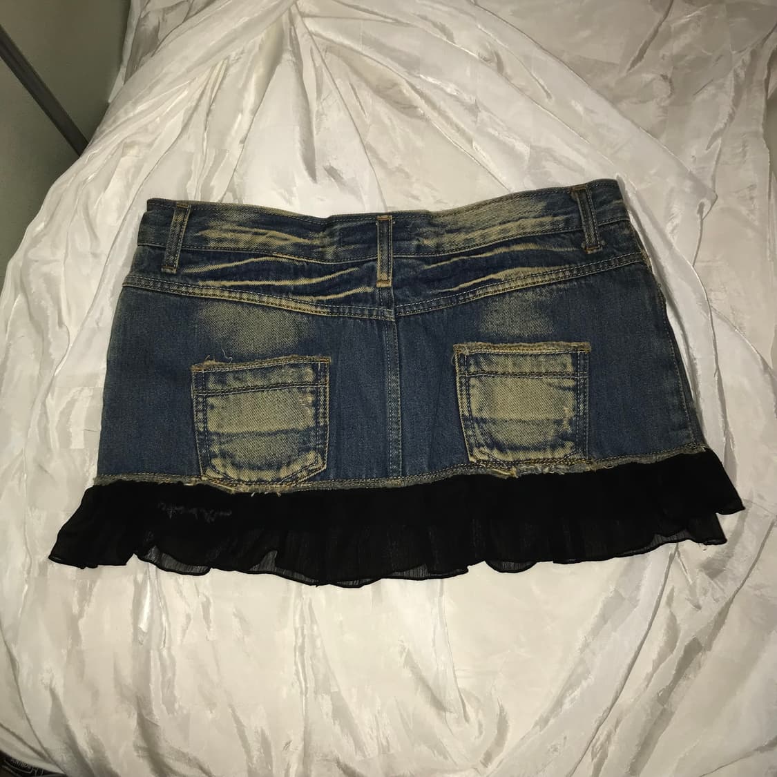 Vintage 고스 펑크 워싱 초미니스커트 상품이미지4