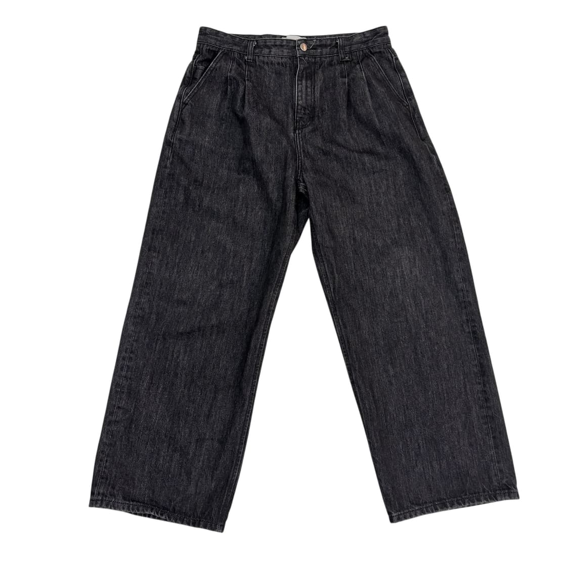 포트너스 투 턱 와이드 데님 팬츠 상품이미지1