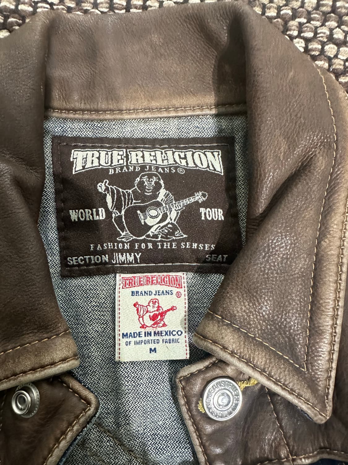 트루릴리젼 지미 레더 데님자켓 m 상품이미지3