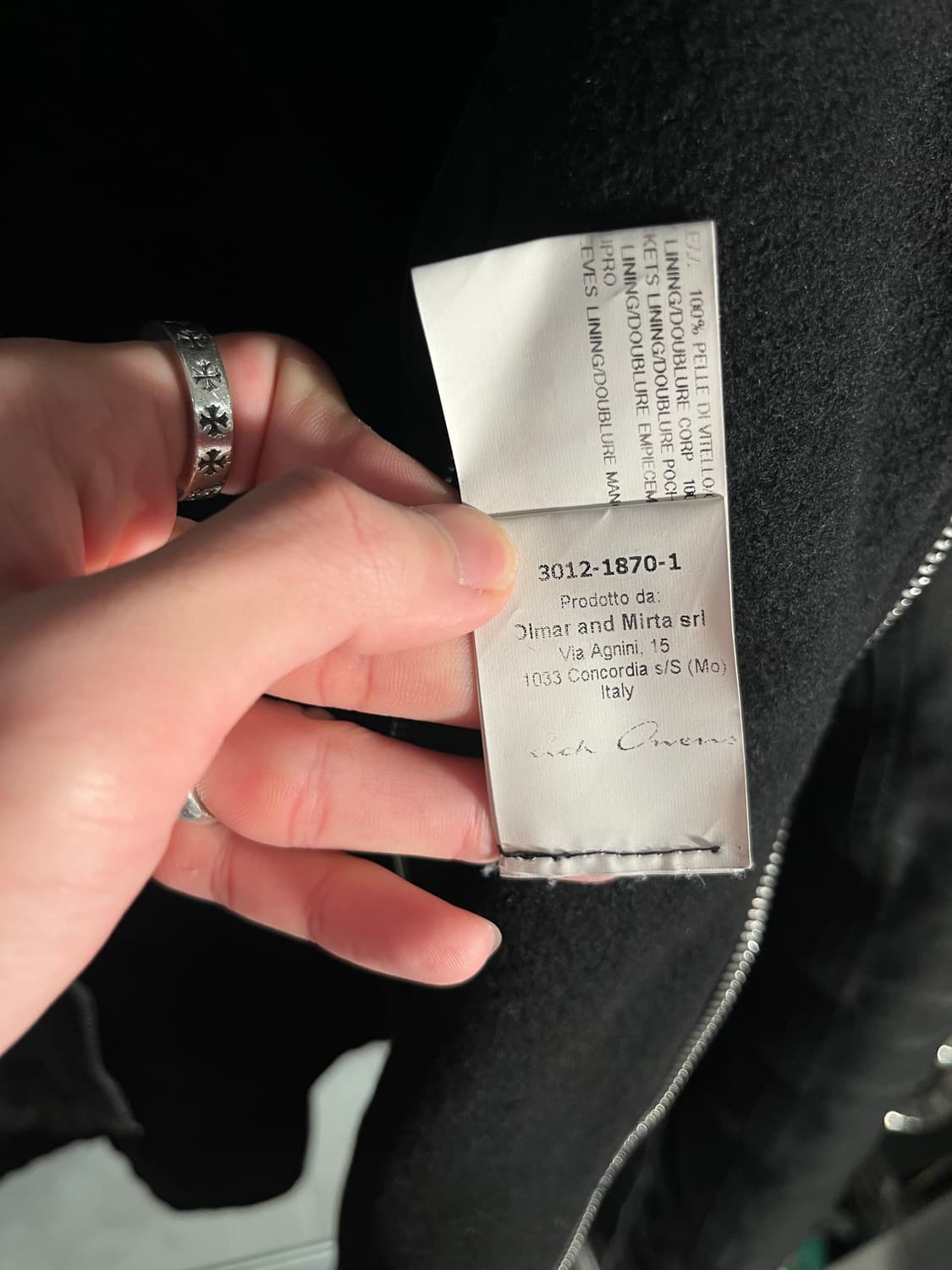 14fw rick owens stoogie 캐시미어 도킹 카프 레더 자켓 상품이미지8