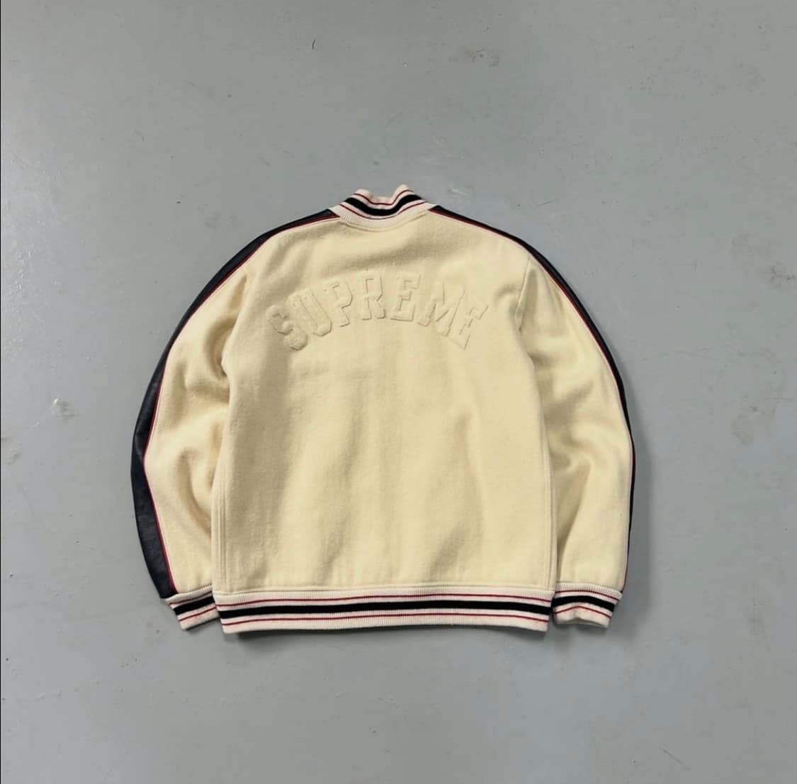 2003FW 슈프림 레더 울 바시티 자켓 상품이미지5