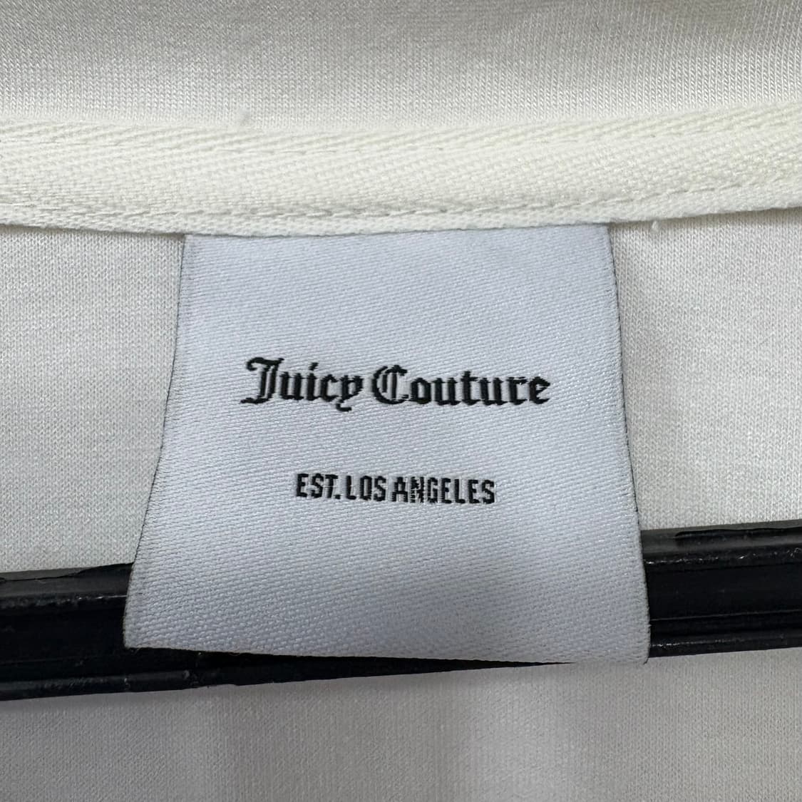 쥬시꾸뛰르 화이트 글리터 후드집업 상품이미지3