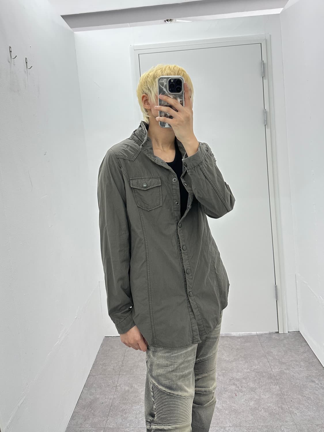 Vintage high neck buttoned jacket 상품이미지7
