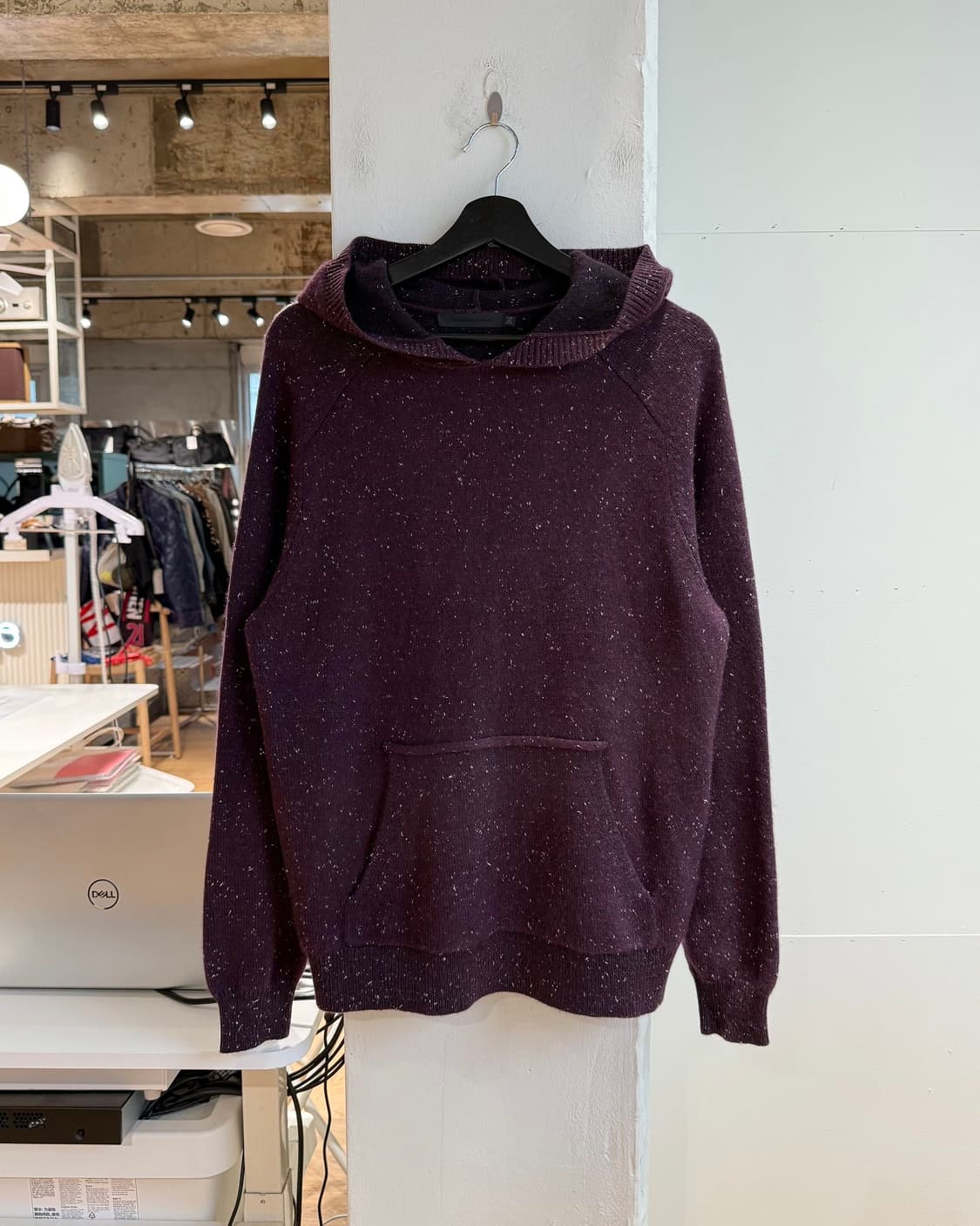 알렉산더 왕 버건디 페인팅 캐시미어혼방 후드티 상품이미지2