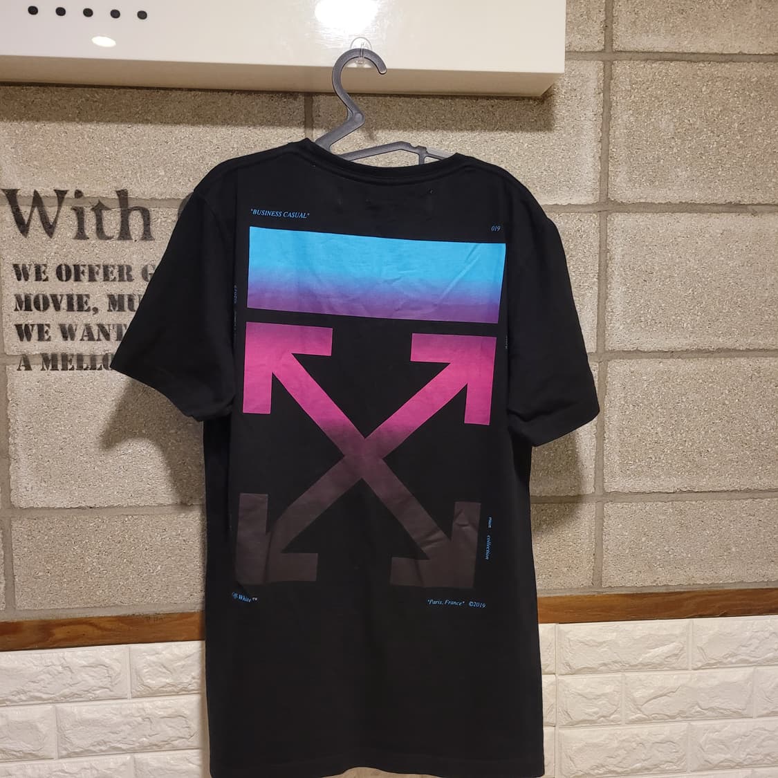 오프화이트 그라데이션 반팔 M 상품이미지2