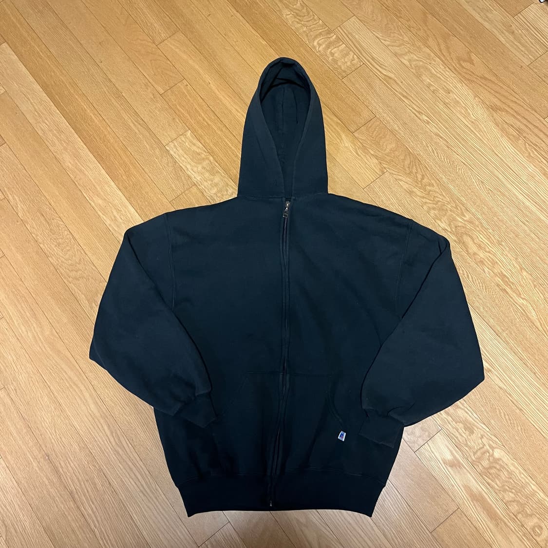 [XL] 90s USA 빈티지 러셀 후드집업 블랙 상품이미지2