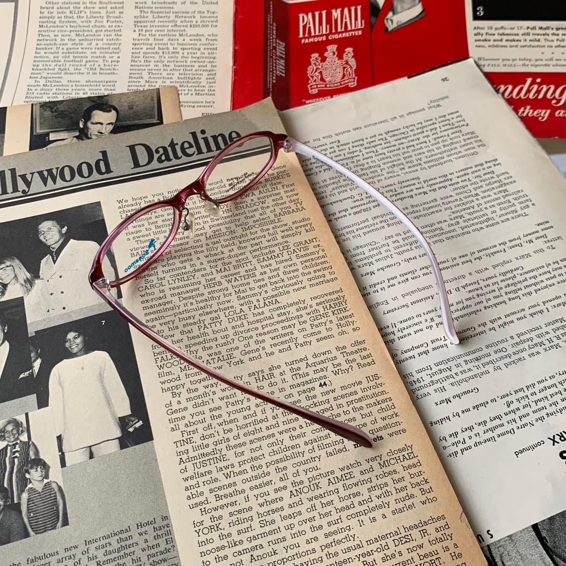 894 레드 데드스탁 빈티지안경 뿔테 경량 클래식 픽키 상품이미지5