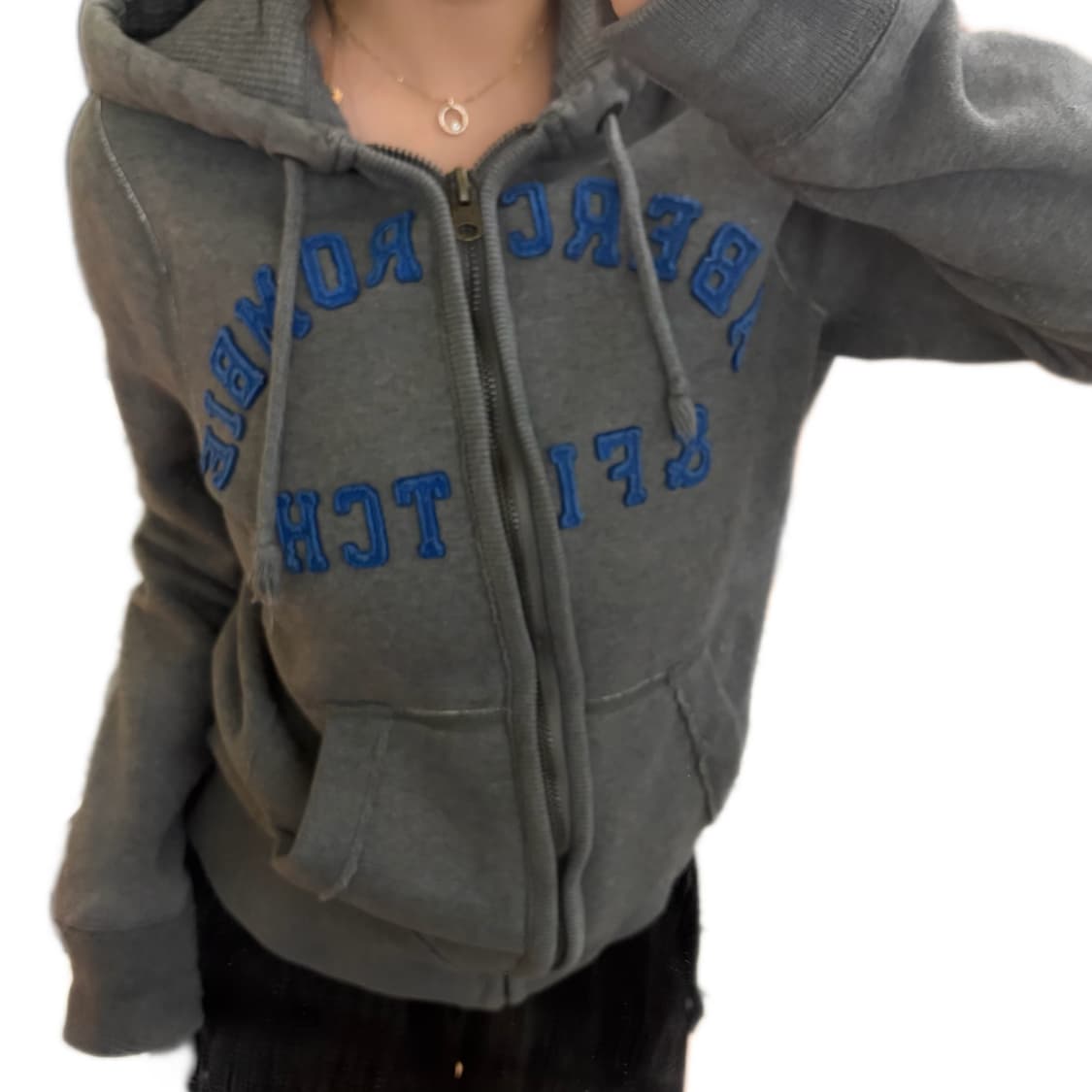 🩶아베크롬비 블루 아치로고 그레이 후드집업🩶 상품이미지1