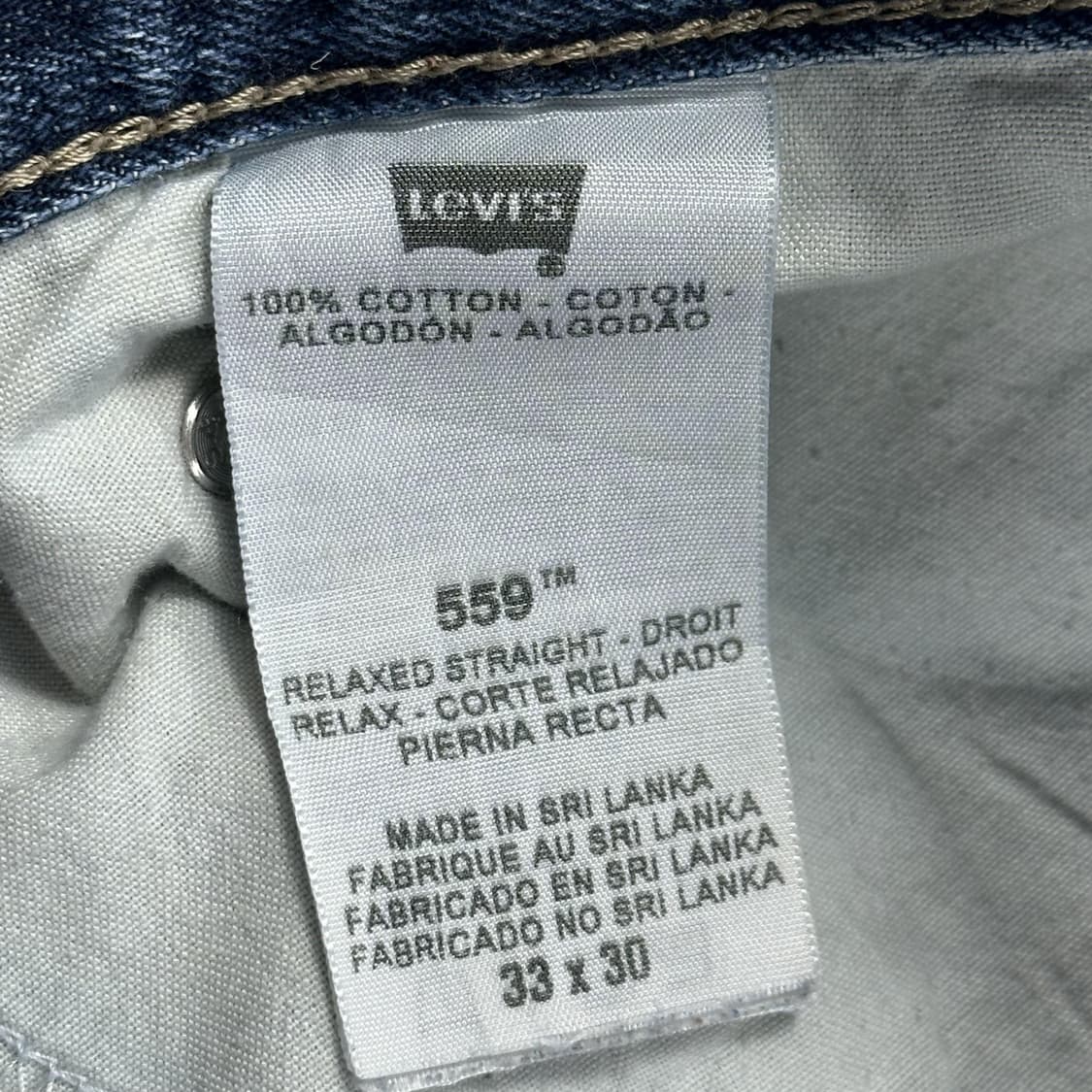리바이스 559 오리지널 스트레이트 데님 팬츠 (33인치) 상품이미지8