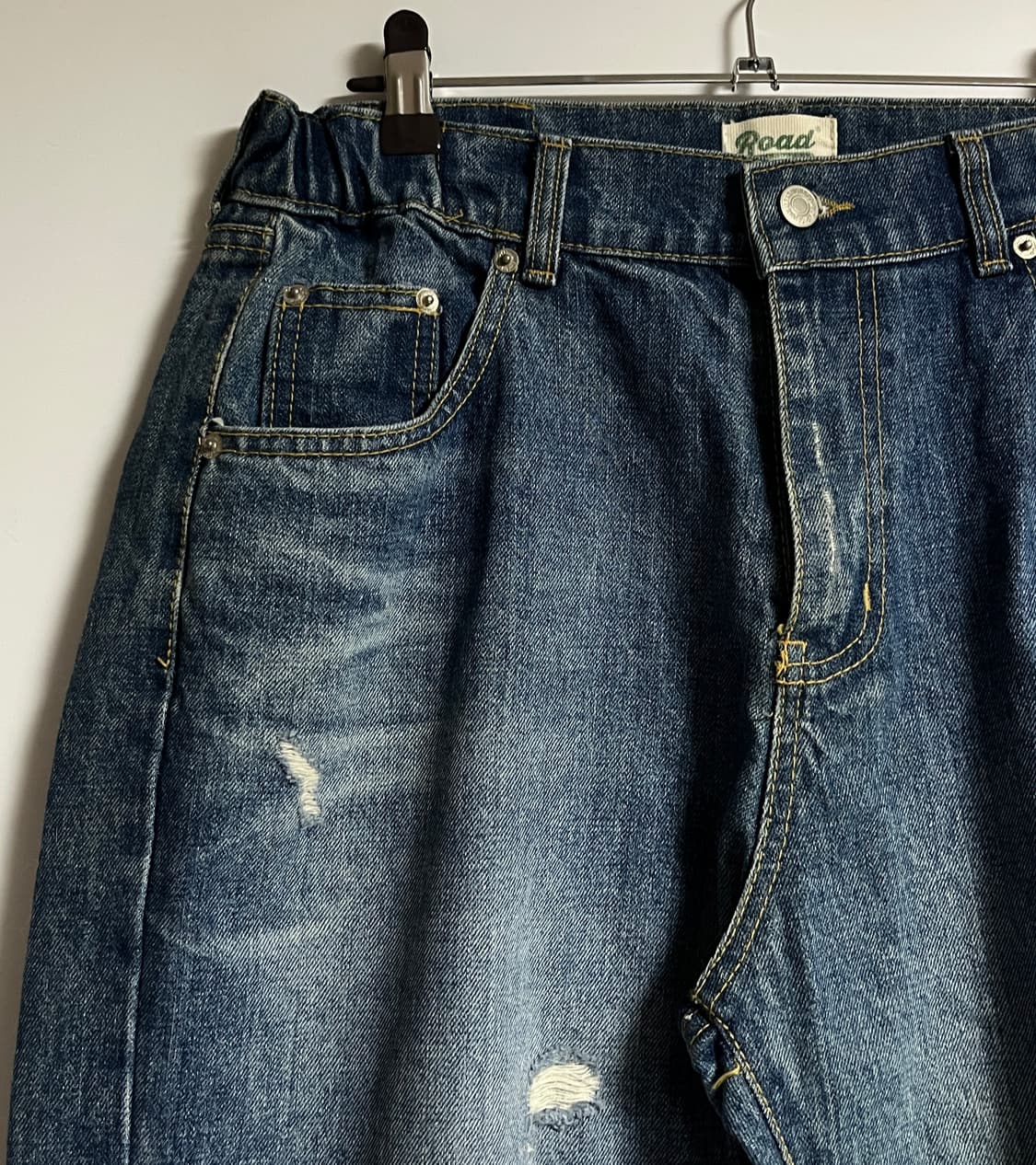 로드 디스트로이드 배기핏 데님팬츠 청바지 프리 상품이미지5