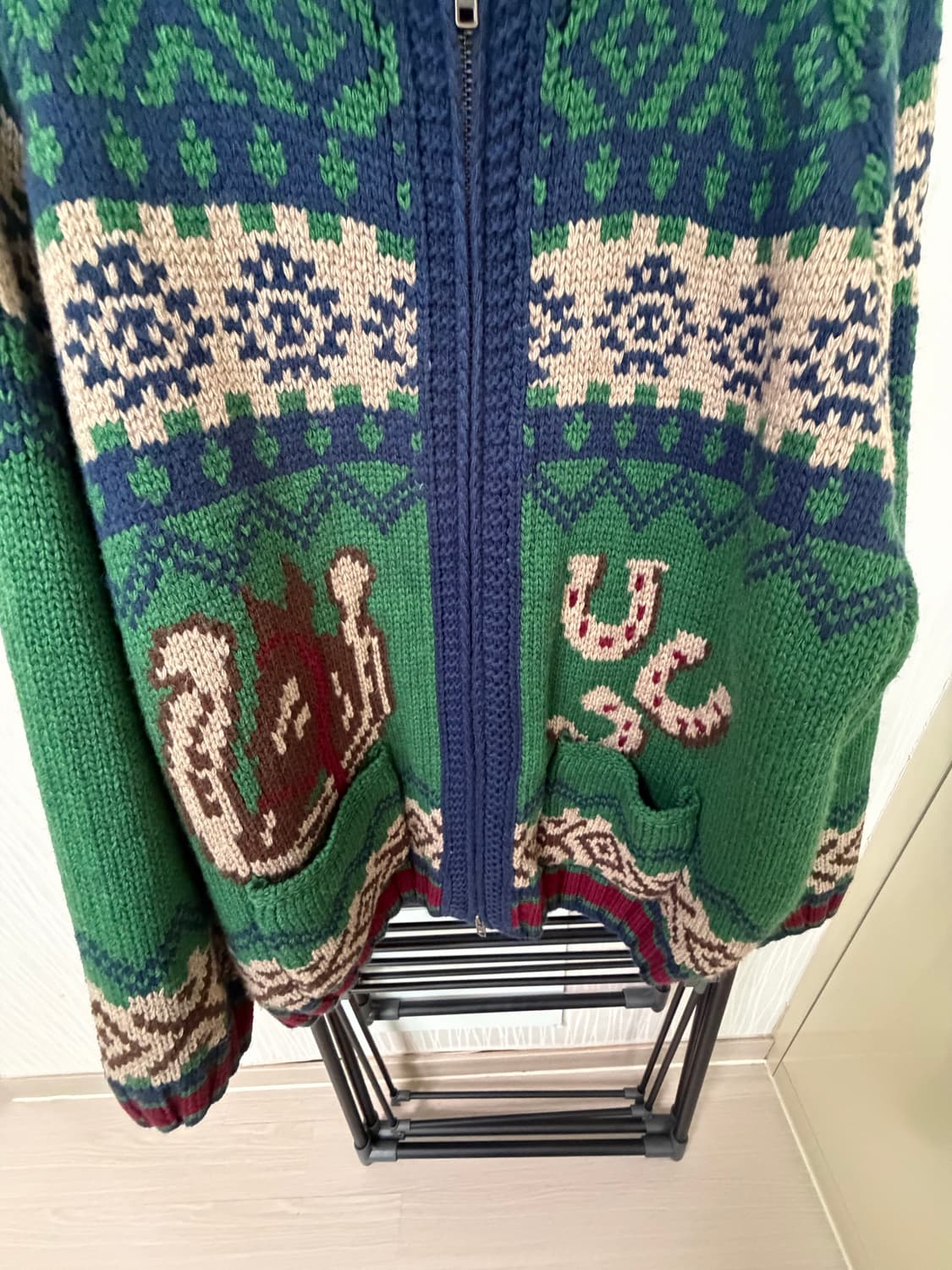 펜필드 빈티지 노르딕 웨스턴 코위찬 니트 집업 상품이미지5