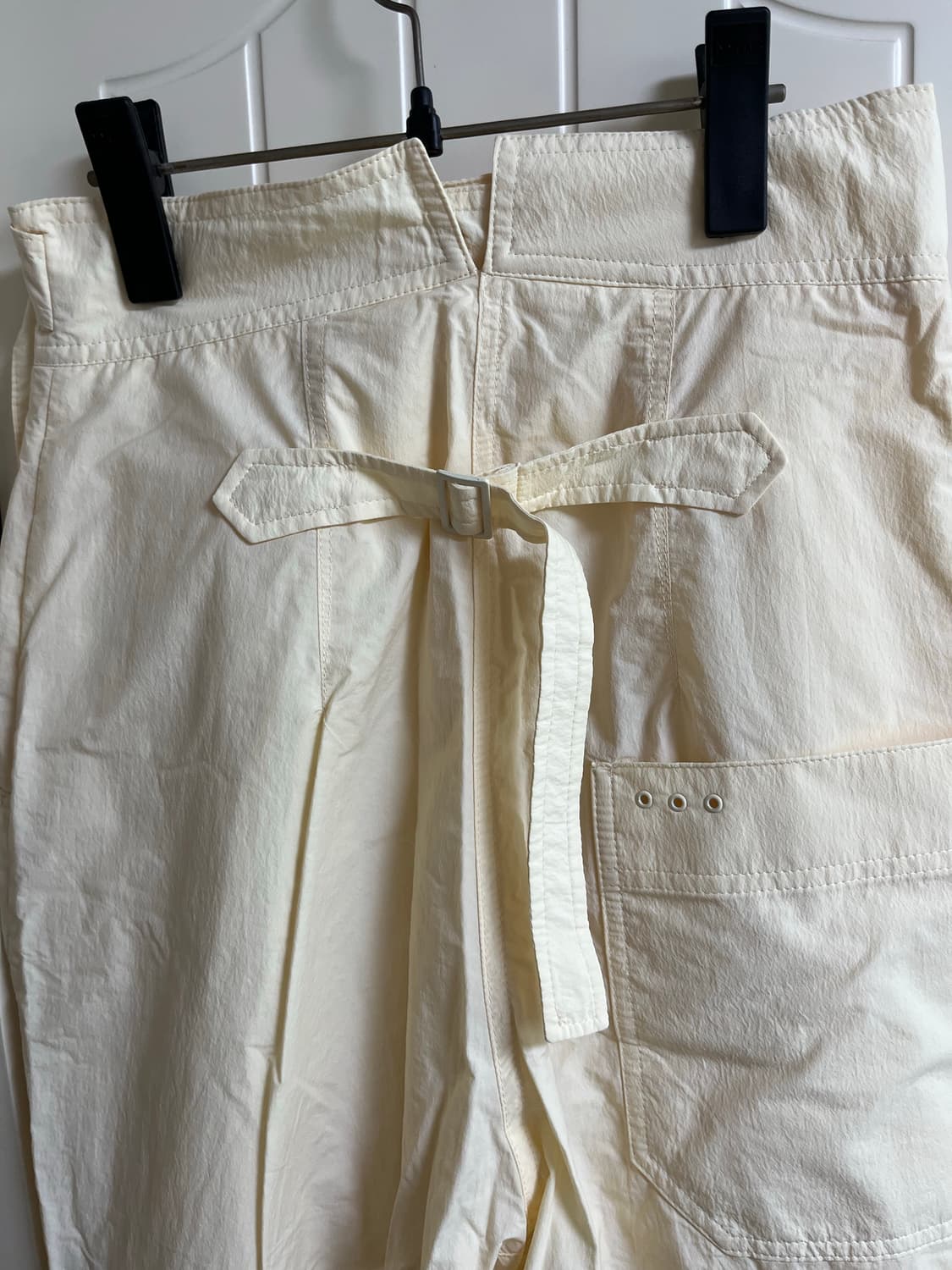 로우클래식 스냅 벨티드 팬츠 크림 상품이미지5