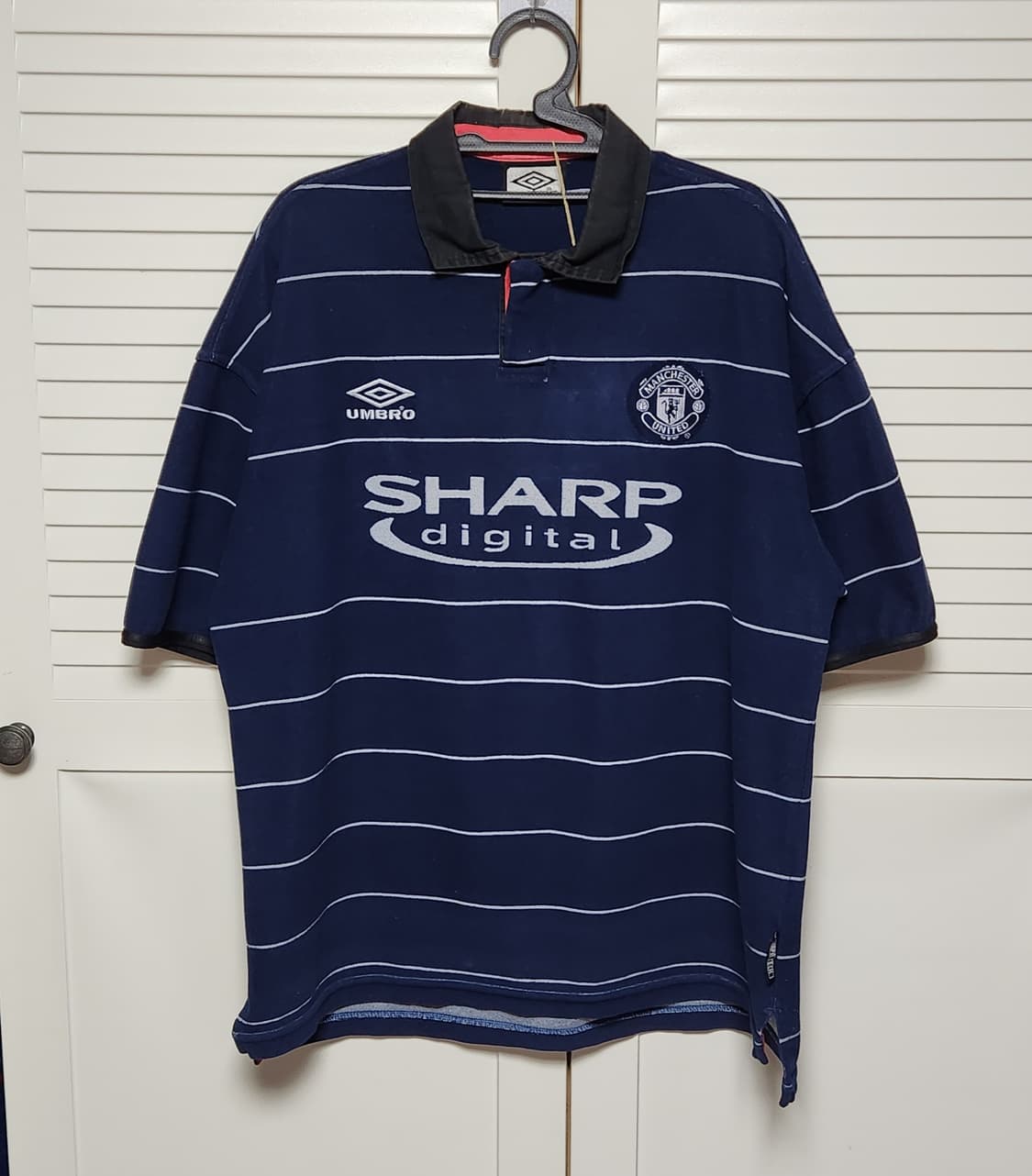99-00 맨체스터 유나이티드 어웨이 엄브로 유니폼 반팔 상품이미지1
