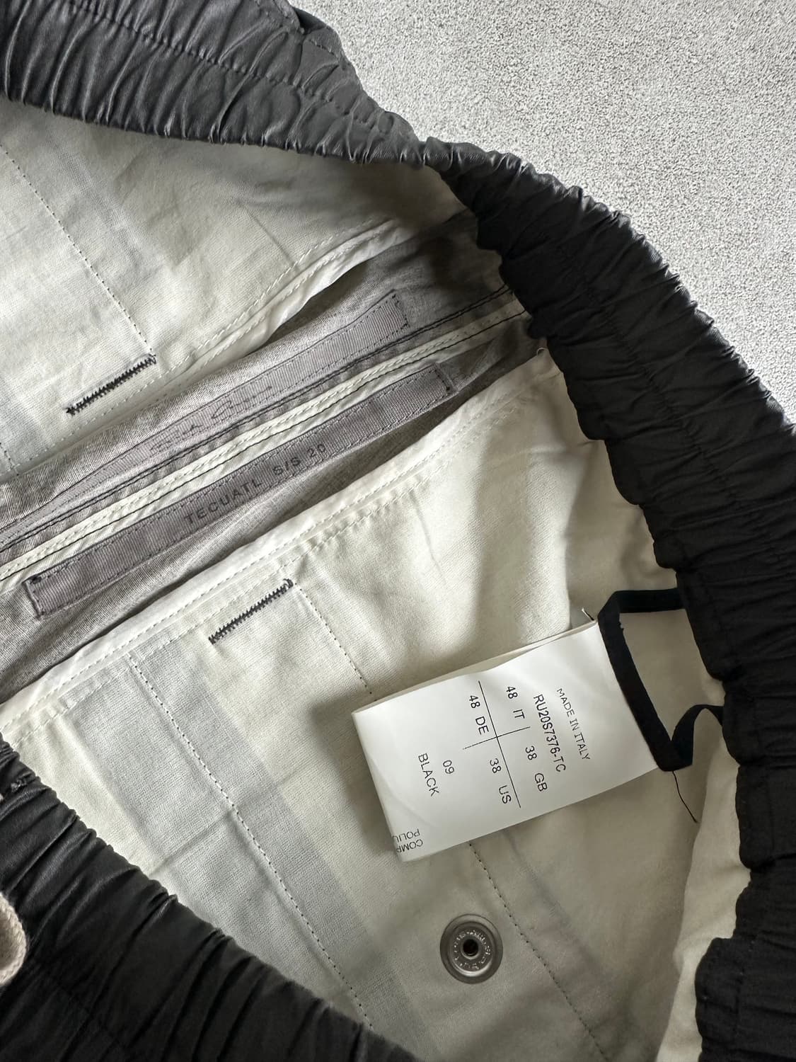 릭오웬스 20ss TECUATL 코팅 사루엘 팬츠 상품이미지8