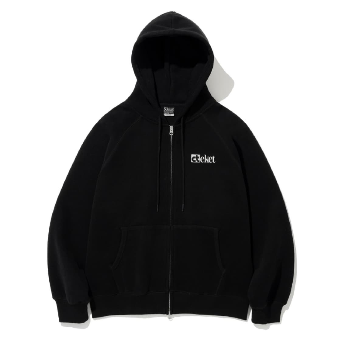 테켓 플랜 집업 후디 M 블랙 판매합니다. 상품이미지1