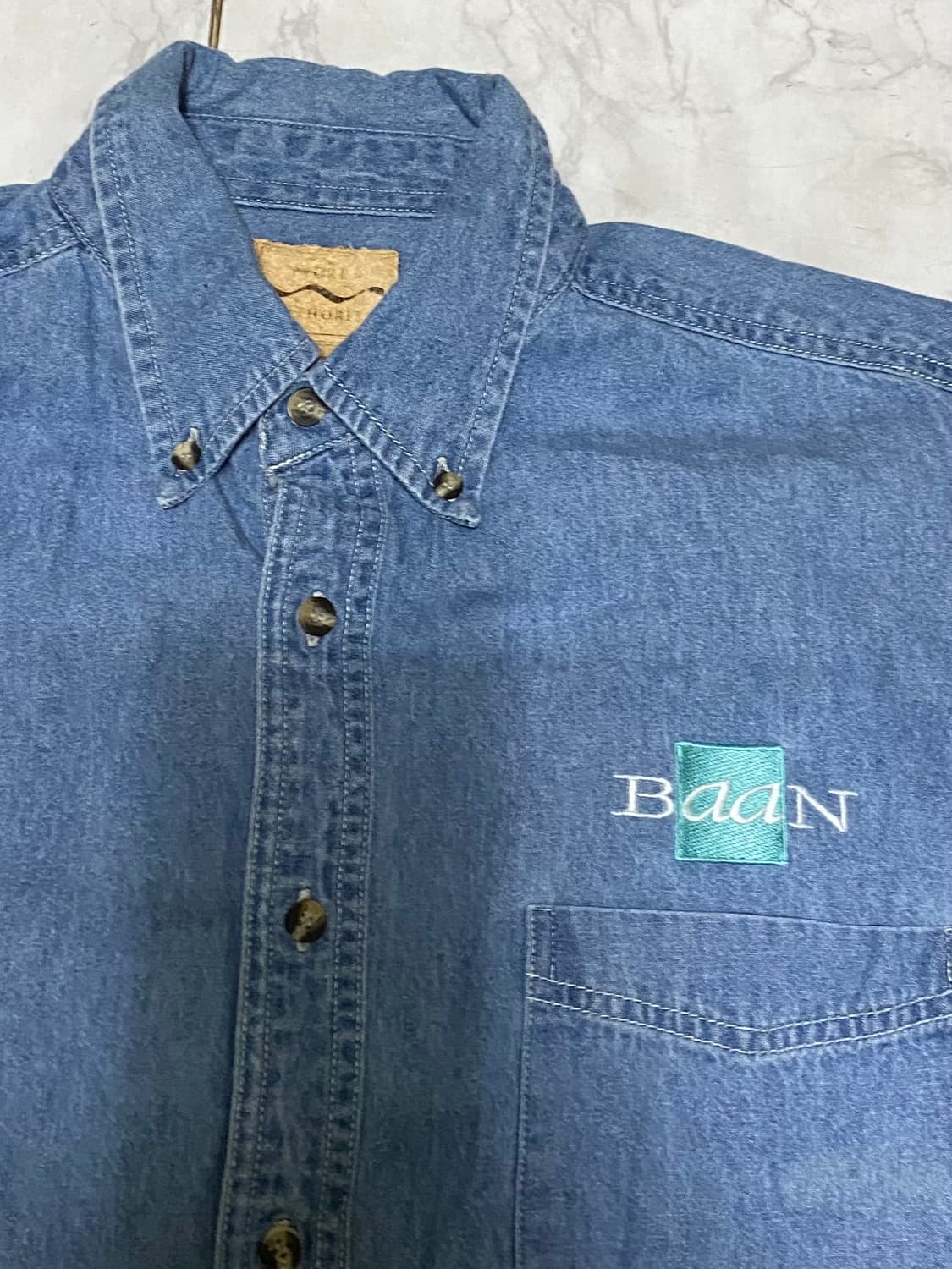 빈티지 오버핏 청 셔츠 아메카지 스트릿 105 상품이미지2