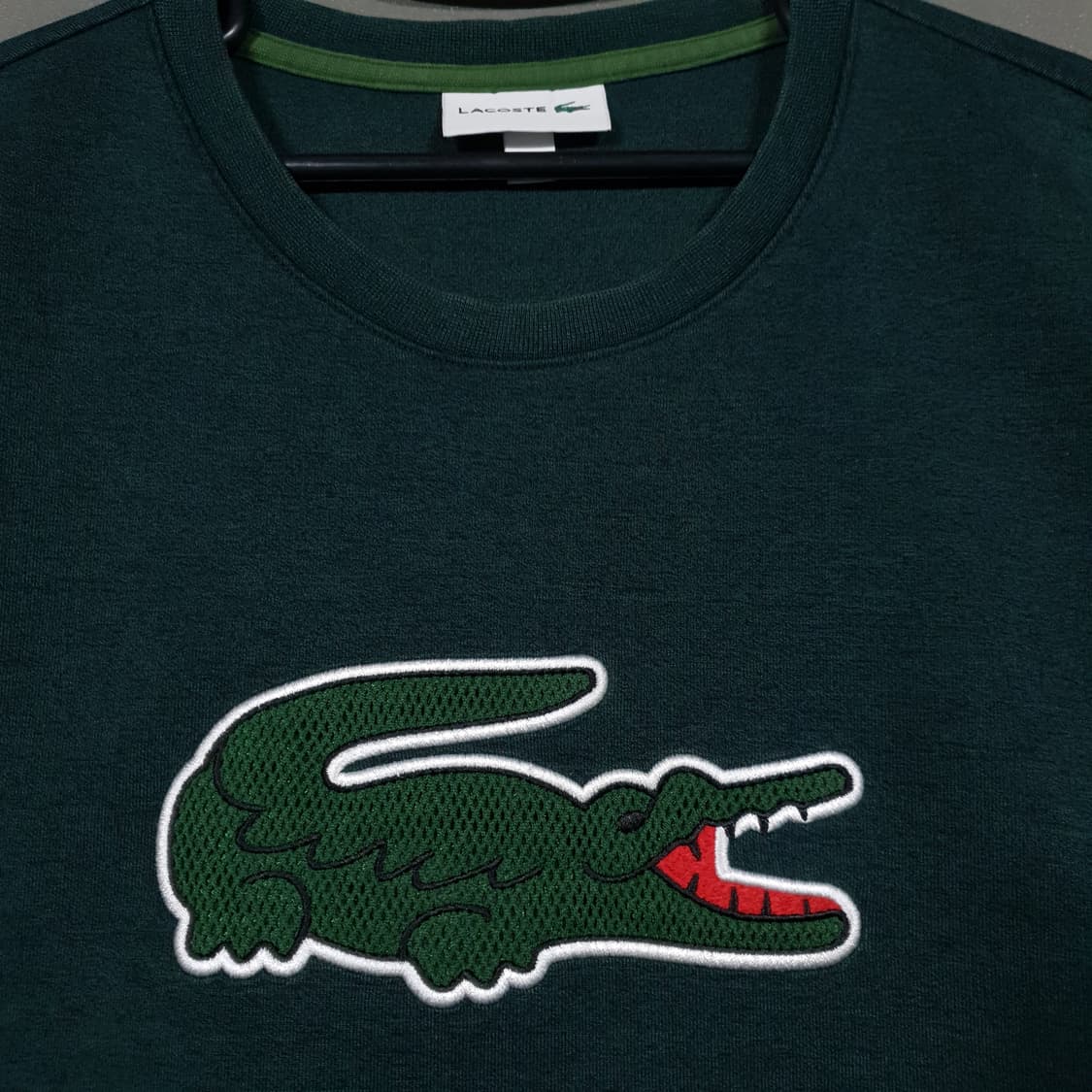 국내 110) 라코스테 신형 빅크록 맨투맨 티셔츠 스웻셔츠 다크 그린 상품이미지4