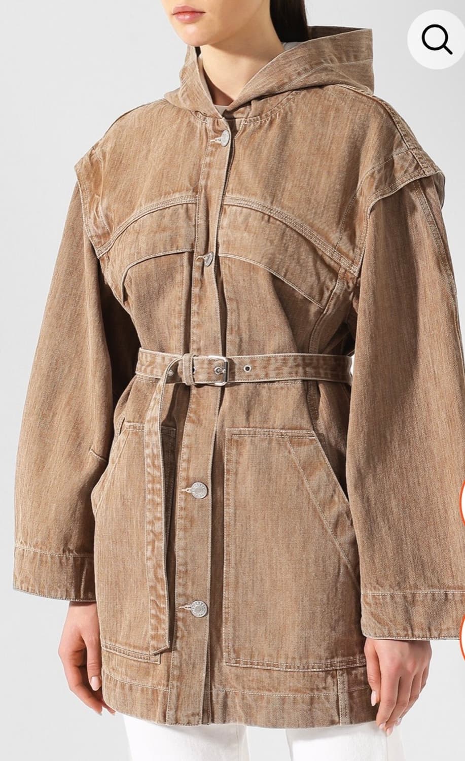 이자벨마랑 버건디컬러 데님 후드 자켓 상품이미지5