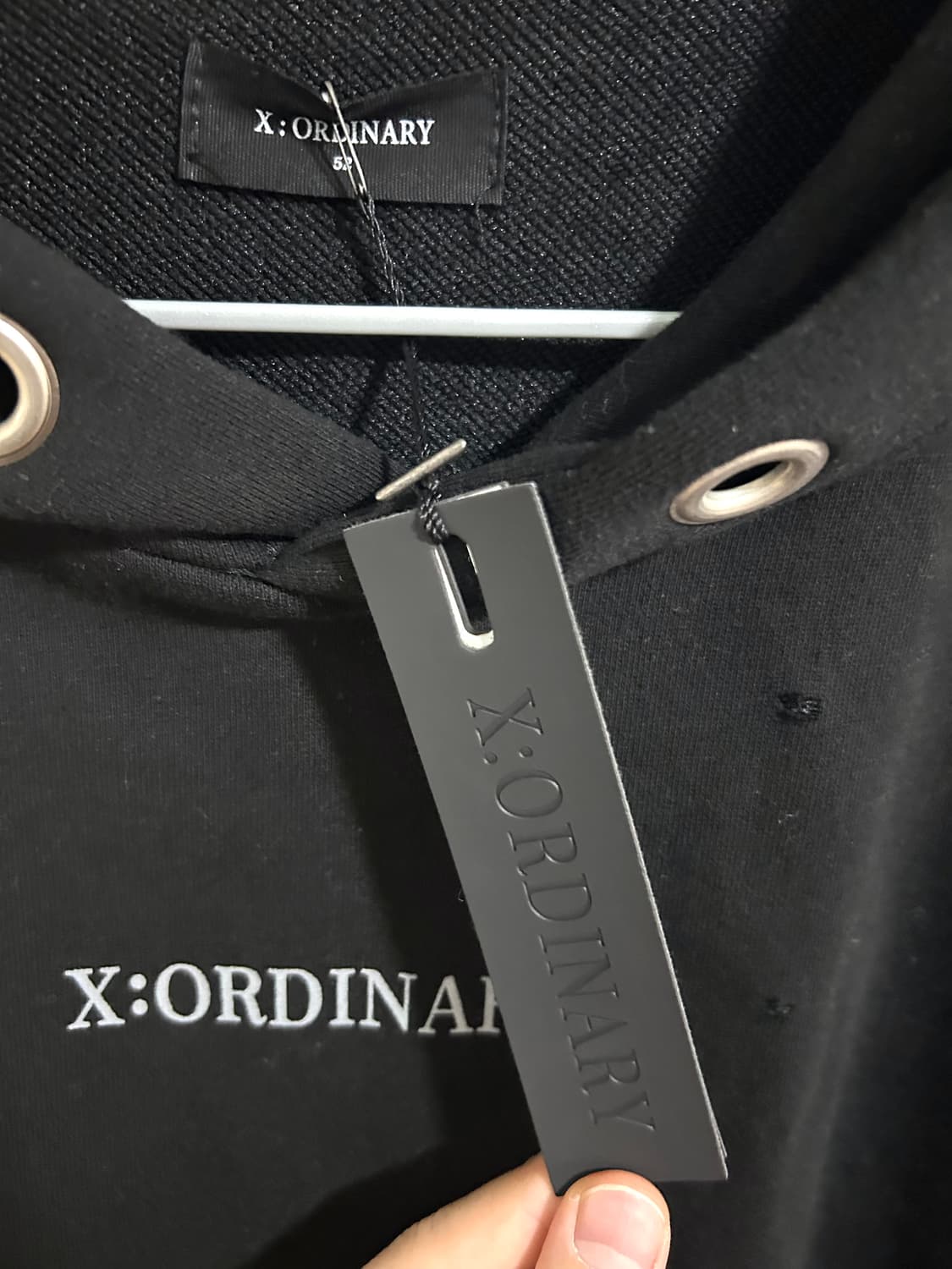 엑스오디너리 체크 레이어드 후드 상품이미지4