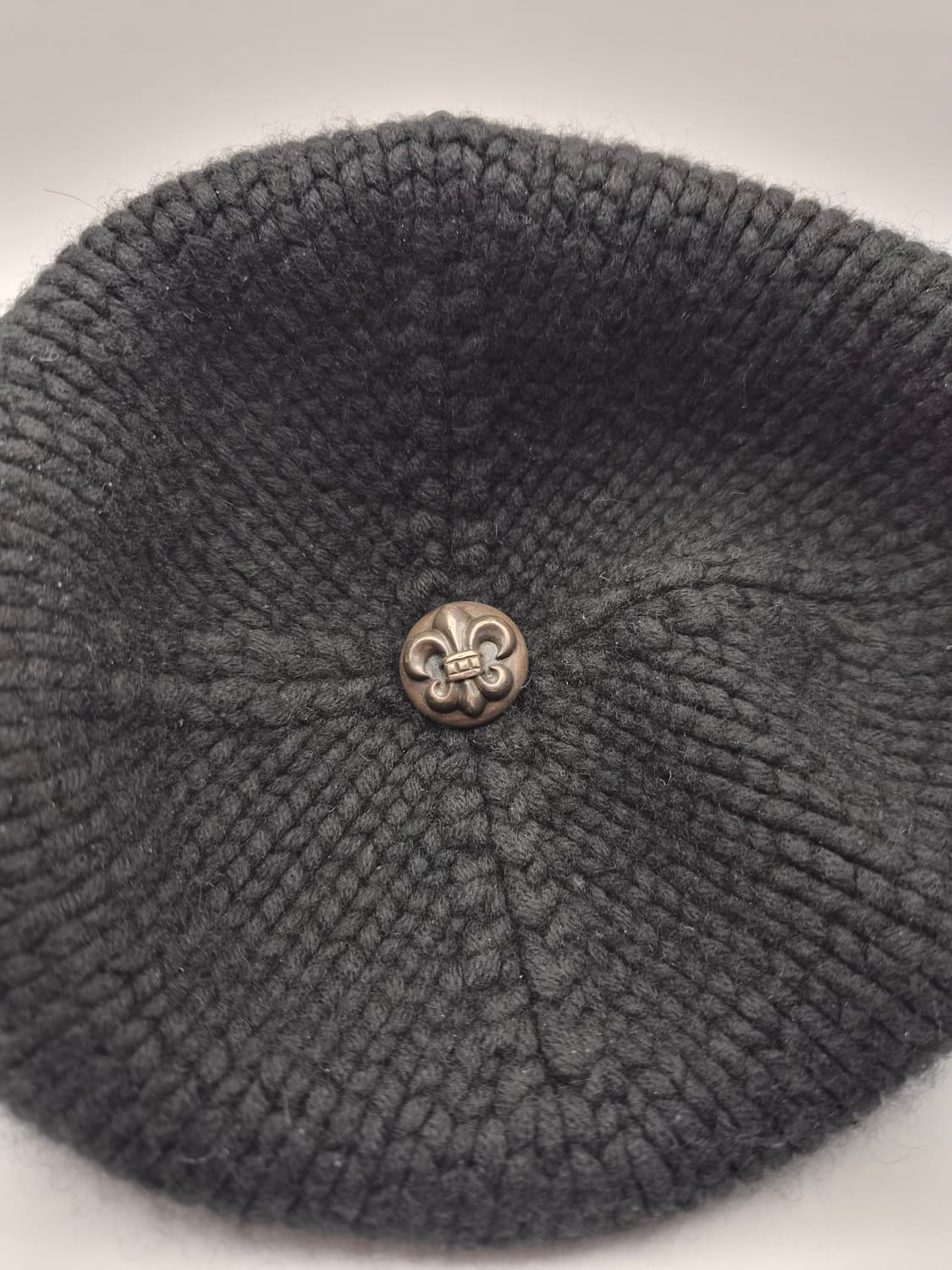 크롬하츠 정품 BS 플레르 레더 패치 캐시미어 비니 구형 상품이미지4