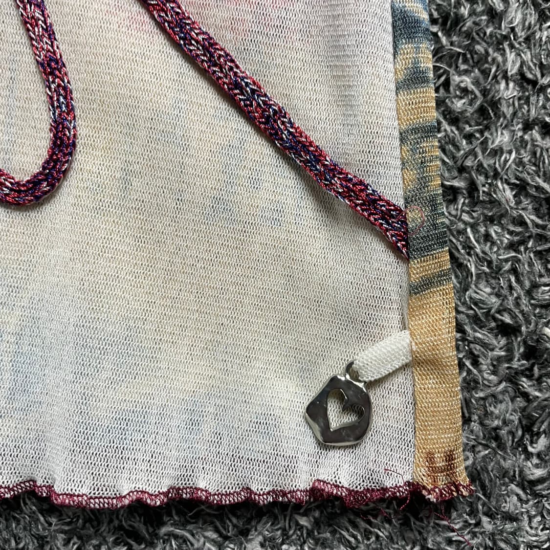 빈티지 엔틱 프린트 메쉬 슬리브리스 상품이미지5