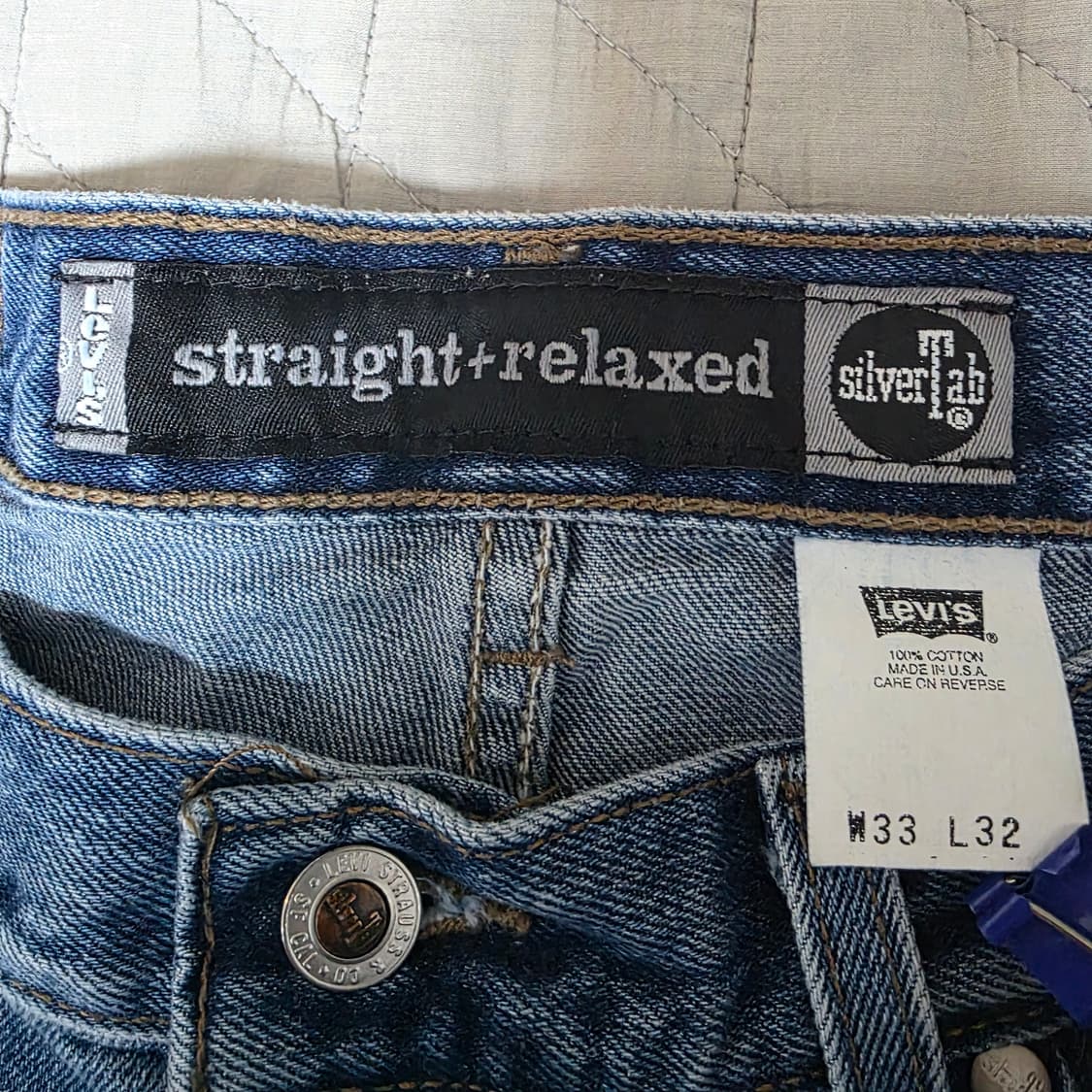 [33X32] 90s 빈티지 리바이스 실버탭 스트레이트 릴렉스핏 상품이미지6