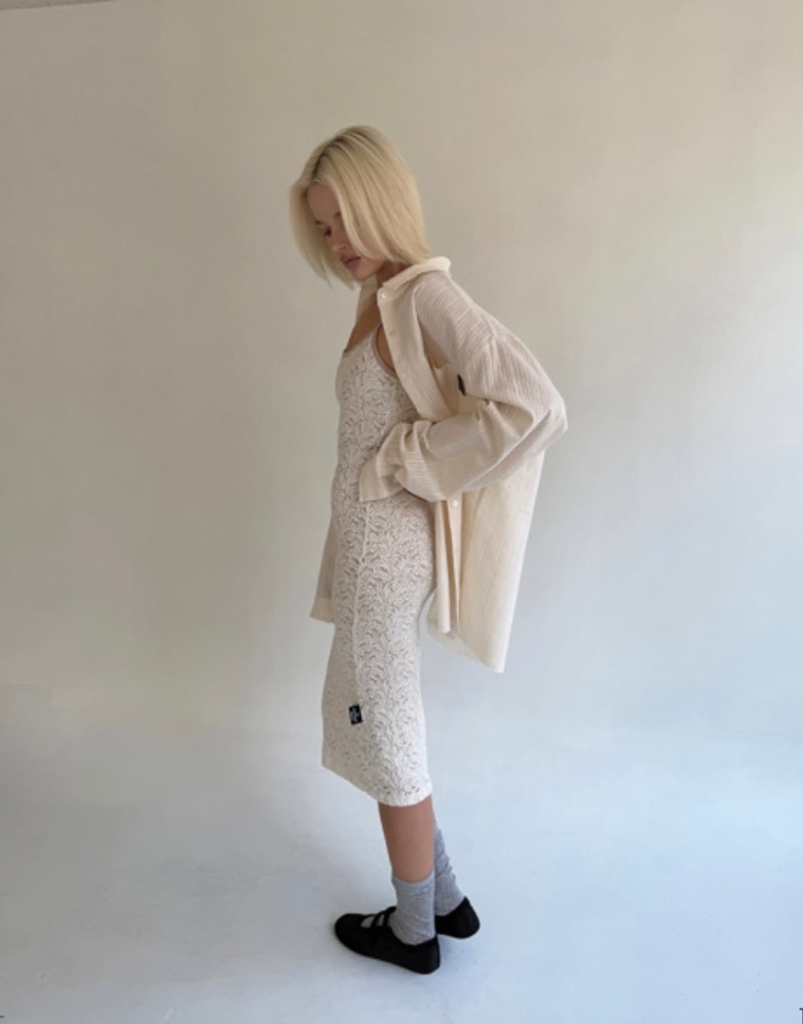 더미스테리어스호텔 레이스 슬립 롱 원피스 상품이미지5