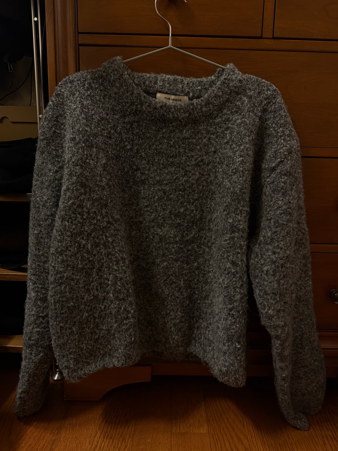 에프터먼데이 bokashi round knit 차콜 상품이미지1