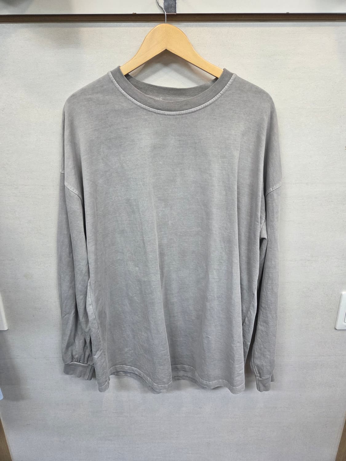 Pure 빈티지워싱 피그먼트 롱슬리브 긴팔 xxl 상품이미지1