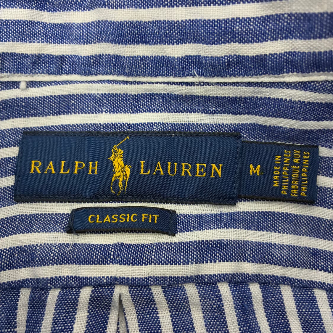 Polo 폴로 랄프로렌 신형 블루 스트라이프 린넨100% 셔츠 상품이미지4