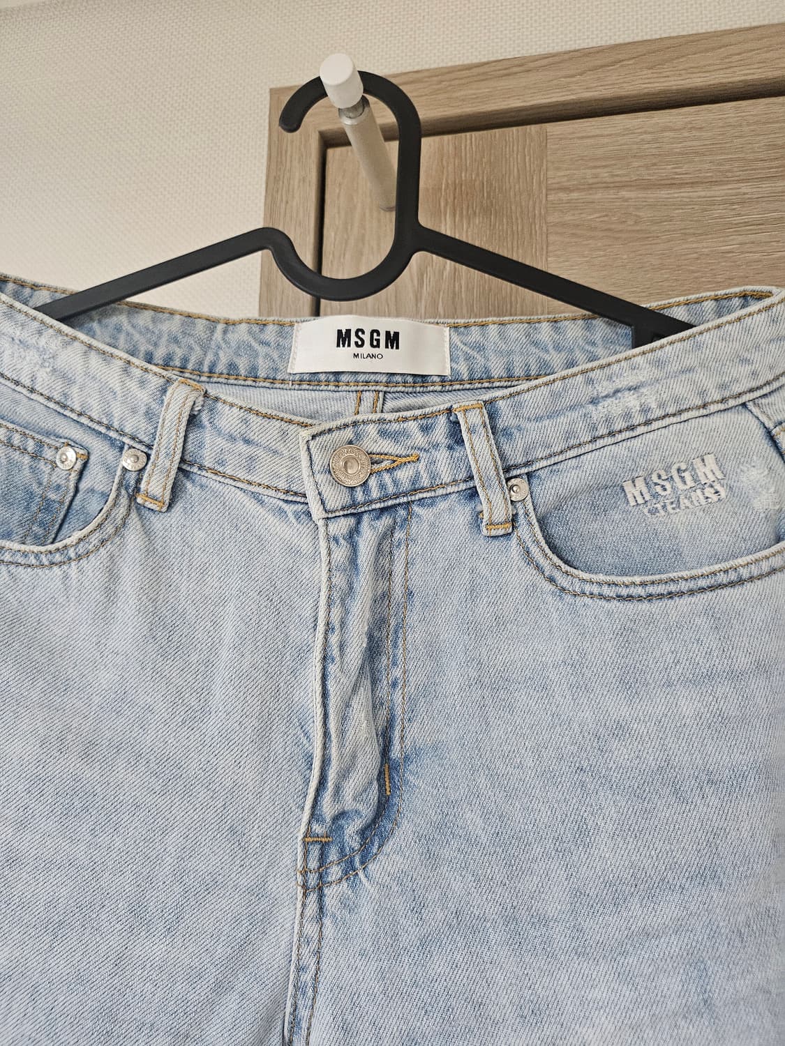 MSGM 밀라노 연청 데미지 청바지 40사이즈 상품이미지2