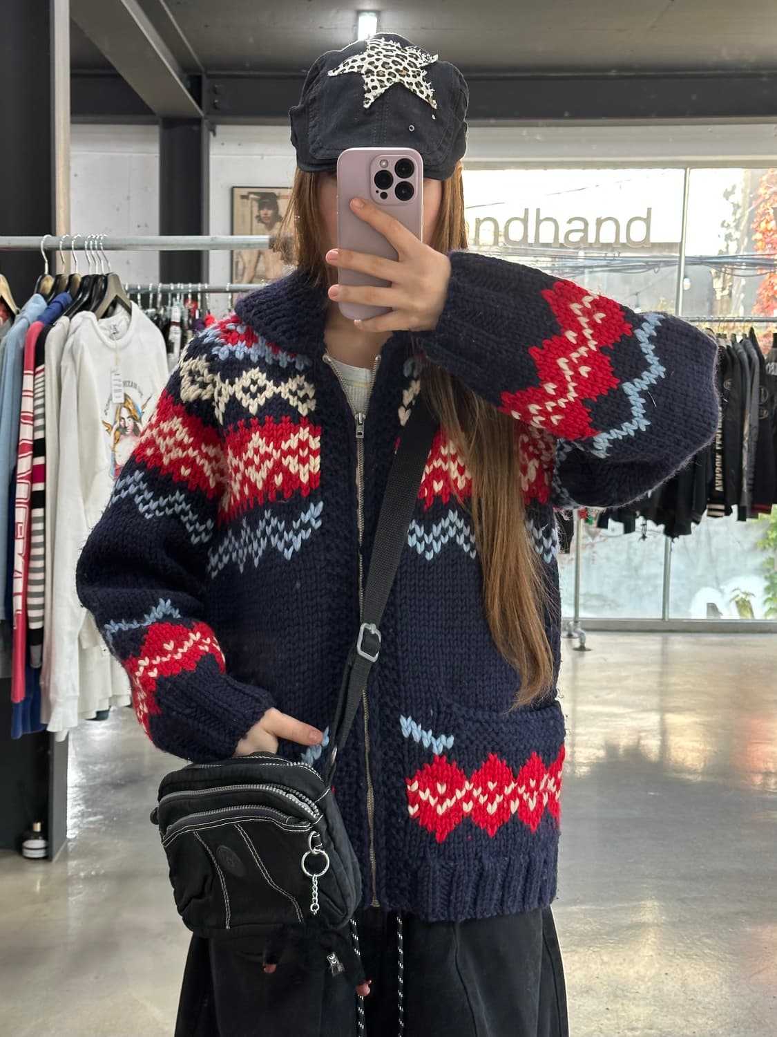 실버스톤 핸드메이드 울 코위찬 니트집업 상품이미지1