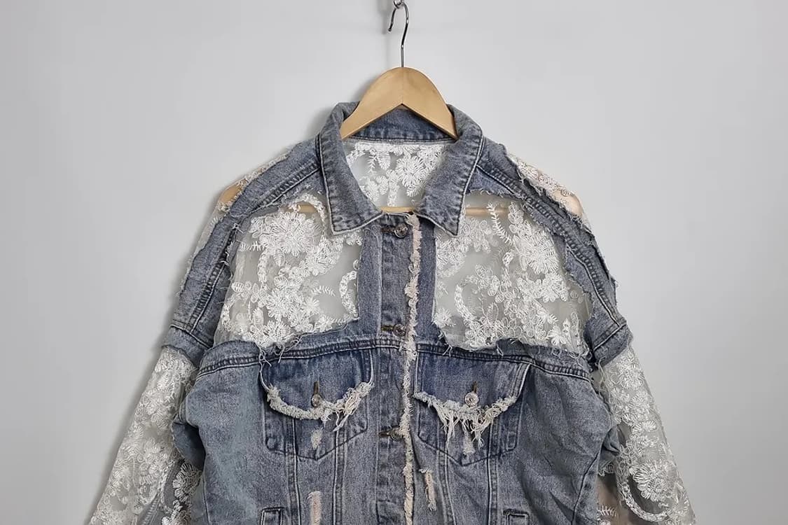 JPN 레이스 믹스 데님 자켓 상품이미지3