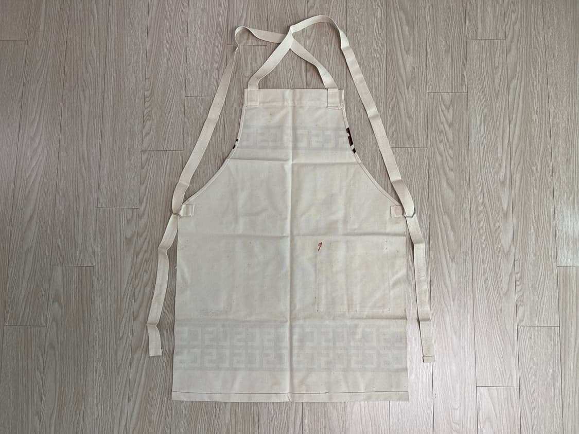 그릭 키 패턴 사케 빈티지 앞치마 30번 90s 상품이미지4