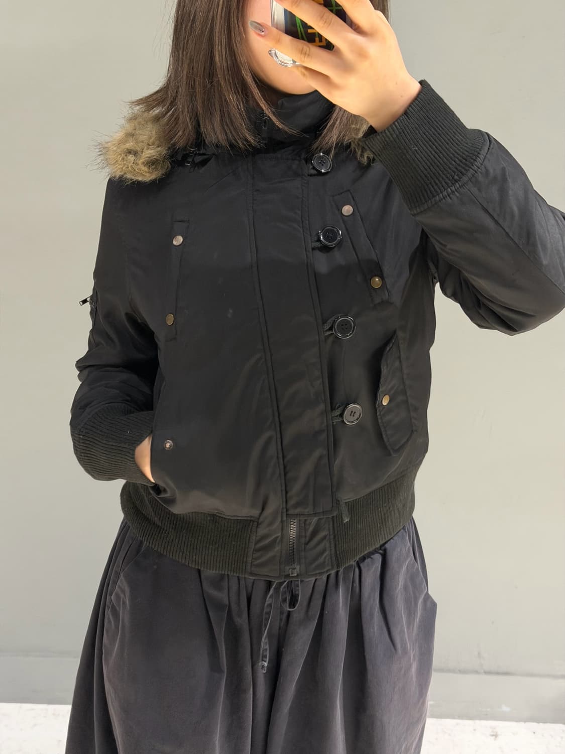 fur trimming detail n2b jumper 상품이미지2