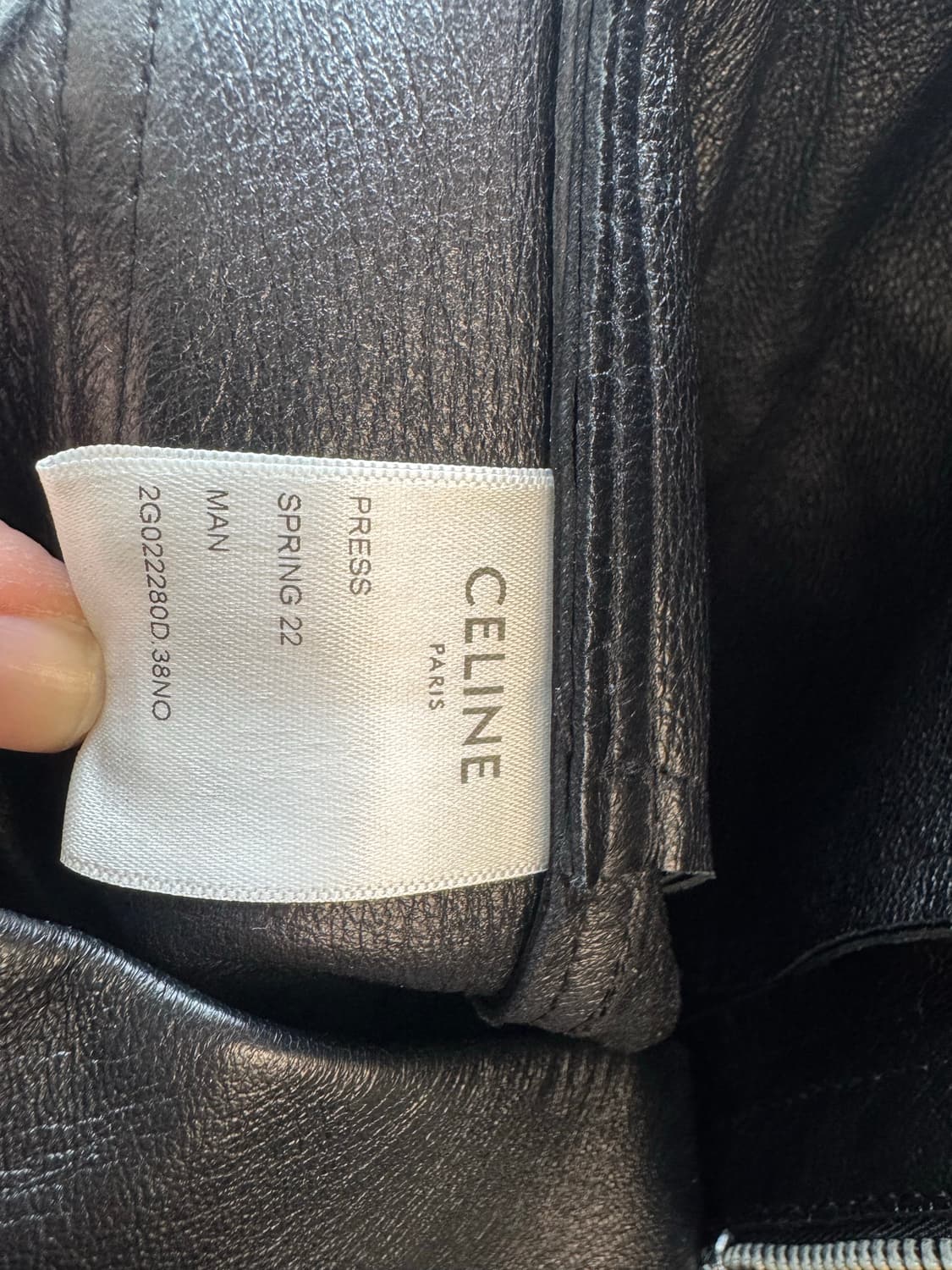 셀린 레더 팬츠 상품이미지5