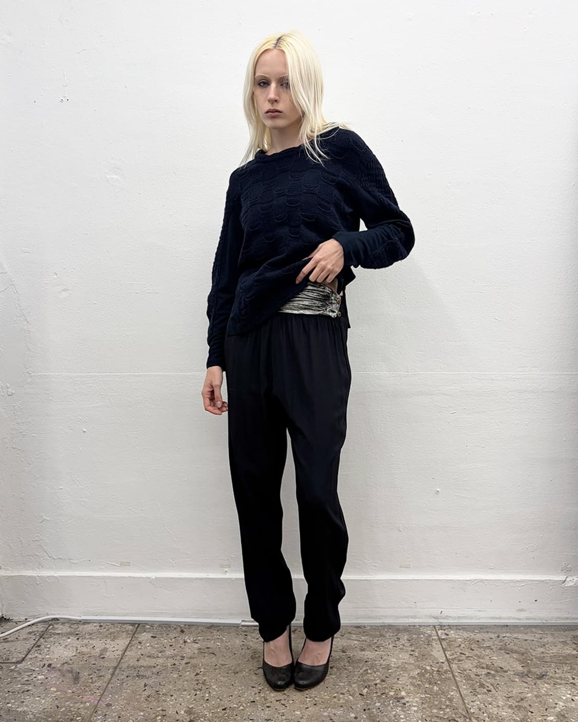 빈티지 글리터-웨이스트 밴드 팬츠 상품이미지5