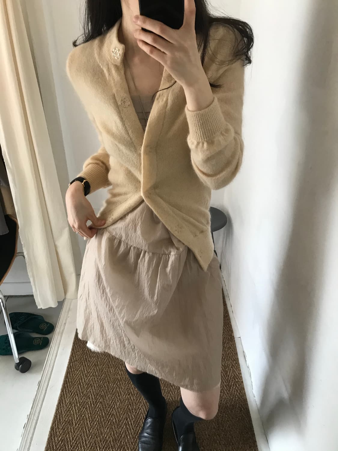 docking cardigan dress 상품이미지2