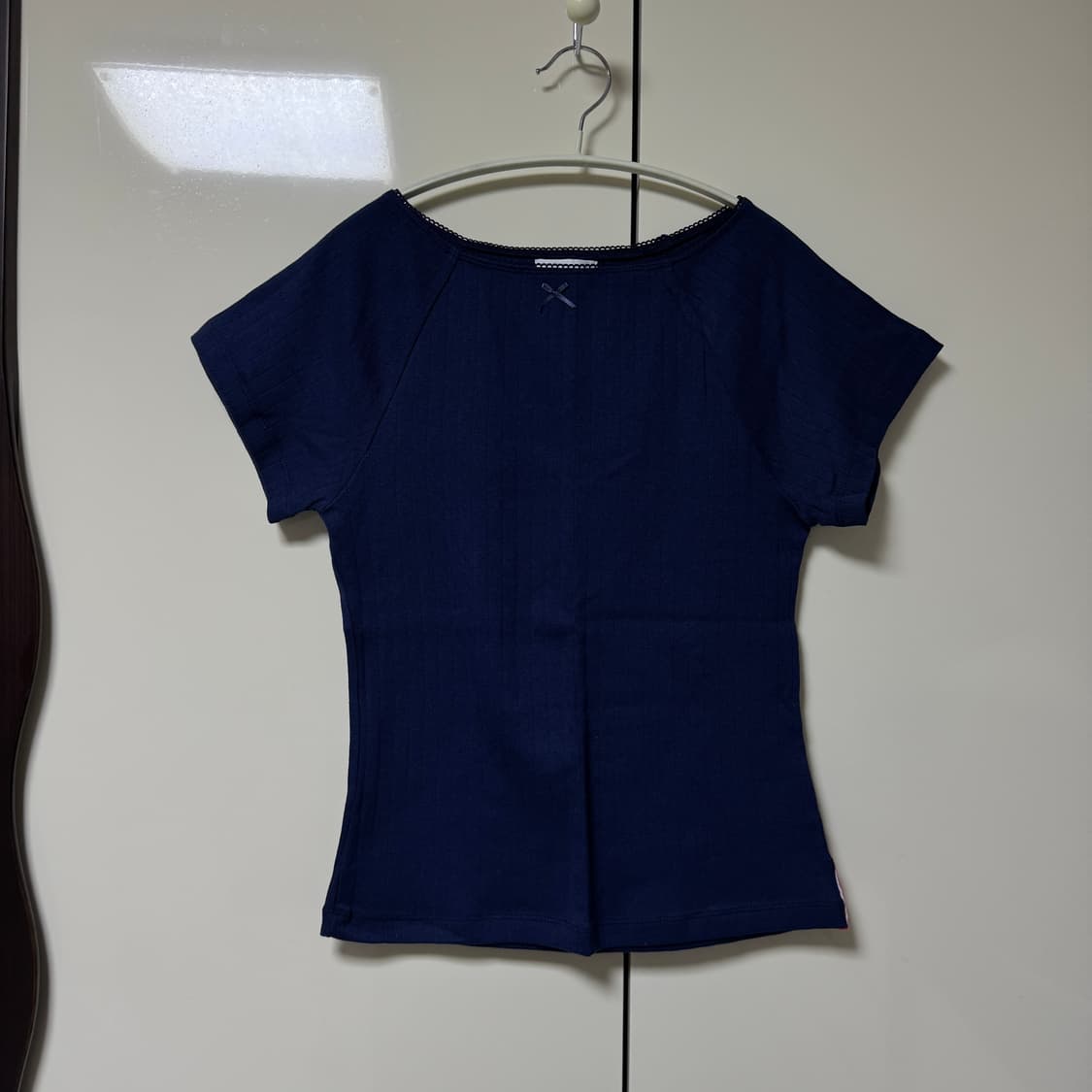 파르티멘토 우먼 레이스 트림 아일렛 셋업 M 네이비 상품이미지4