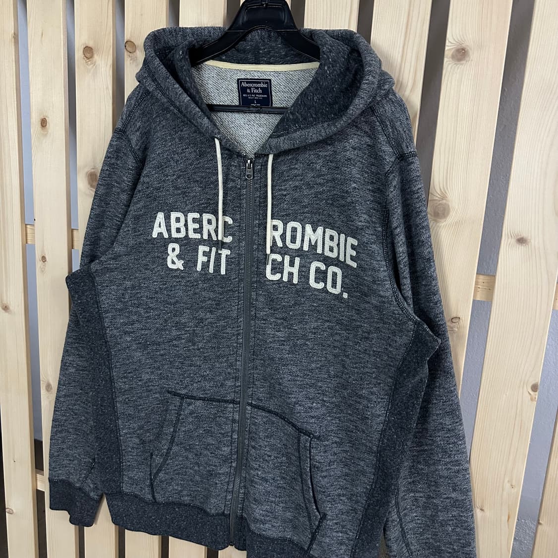(L) 아베크롬비 그레이 후드집업 상품이미지2