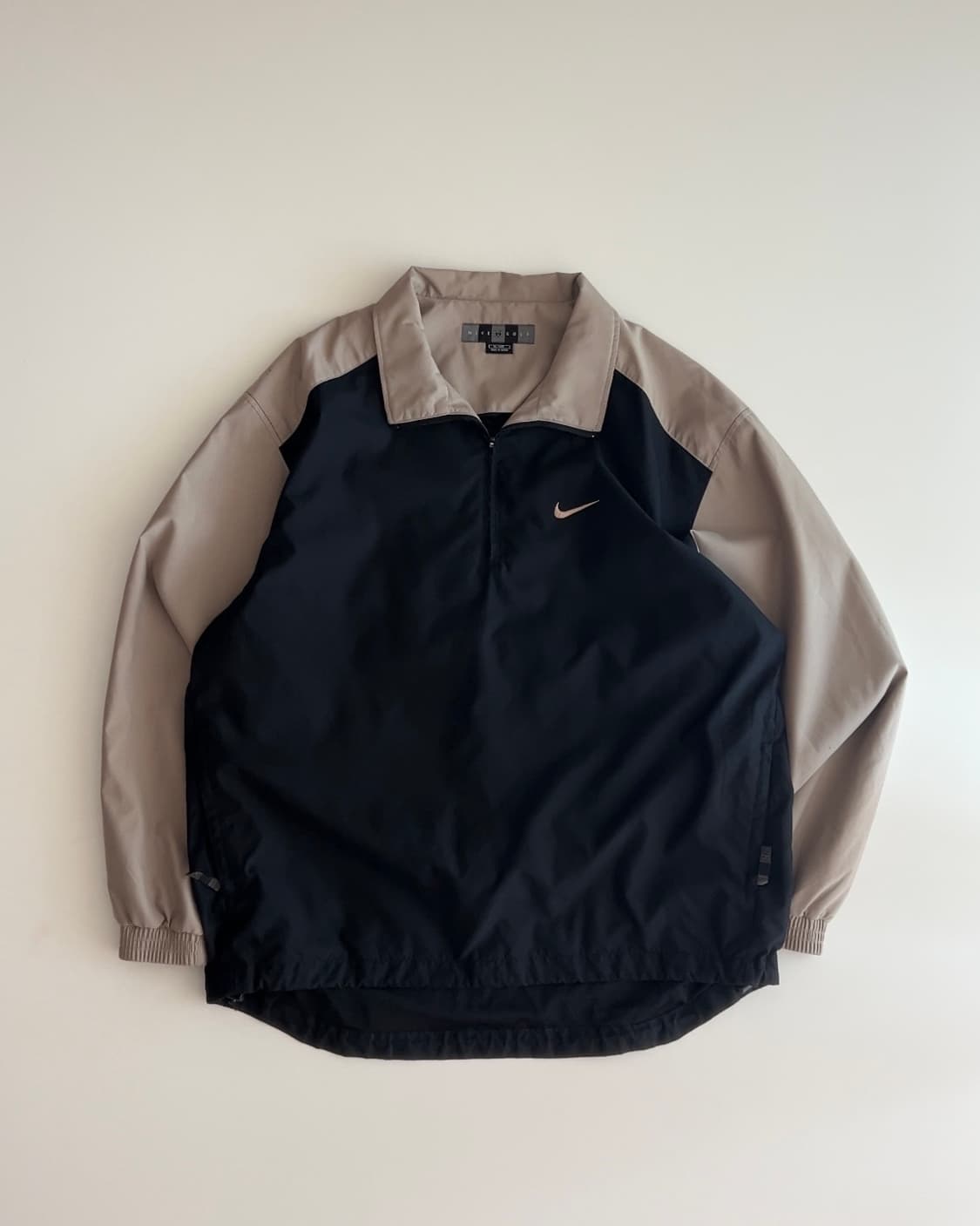 00s 나이키 베이지 블랙 하프집업 아노락 XL 상품이미지1