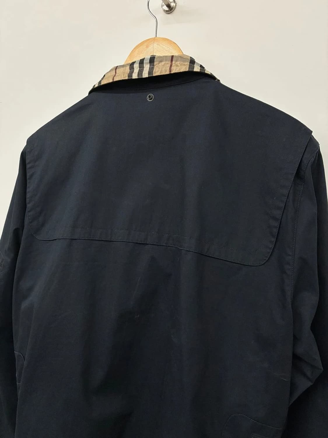 버버리 00's 네이비 글렌체크 카라 자켓 PN9791 상품이미지7