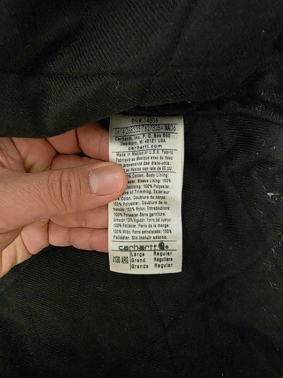 칼하트 J130 ARG 아미그린 L 라지 사이즈 판매합니다 mos  상품이미지9