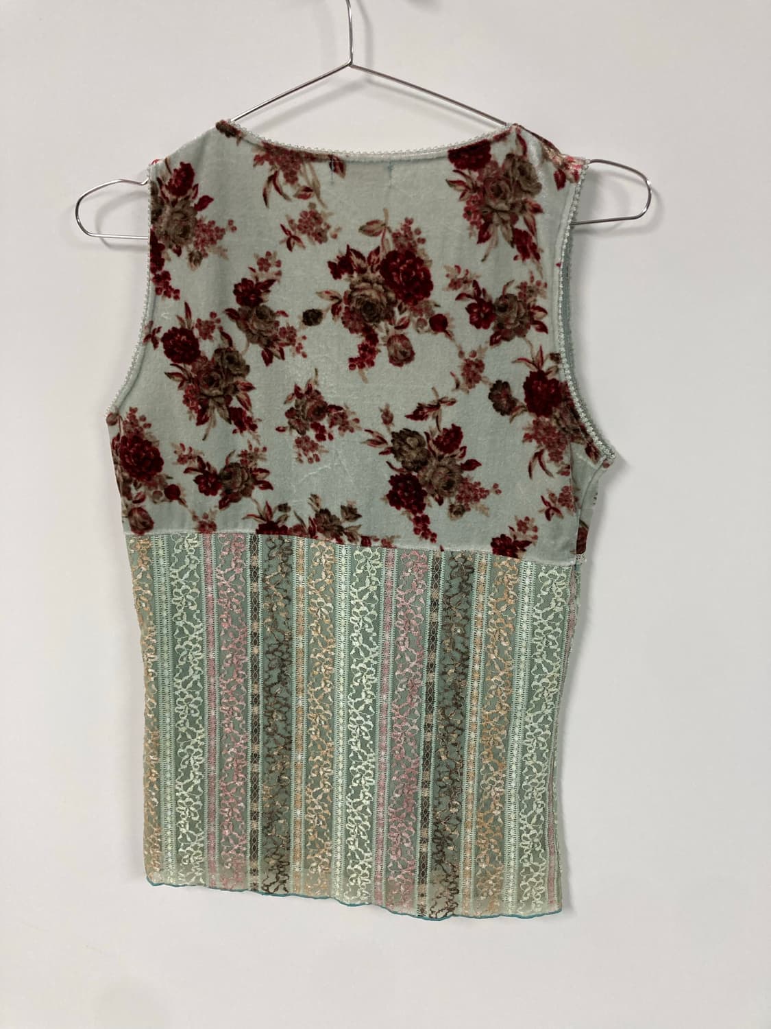 빈티지 벨벳 레이스 슬리브리스 나시 상품이미지4