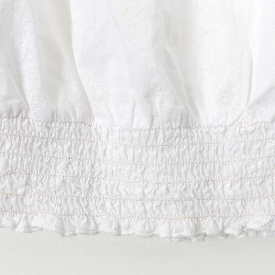 유럽 빈티지 에스닉 자수 코튼 여름 화이트 블라우스 상품이미지4