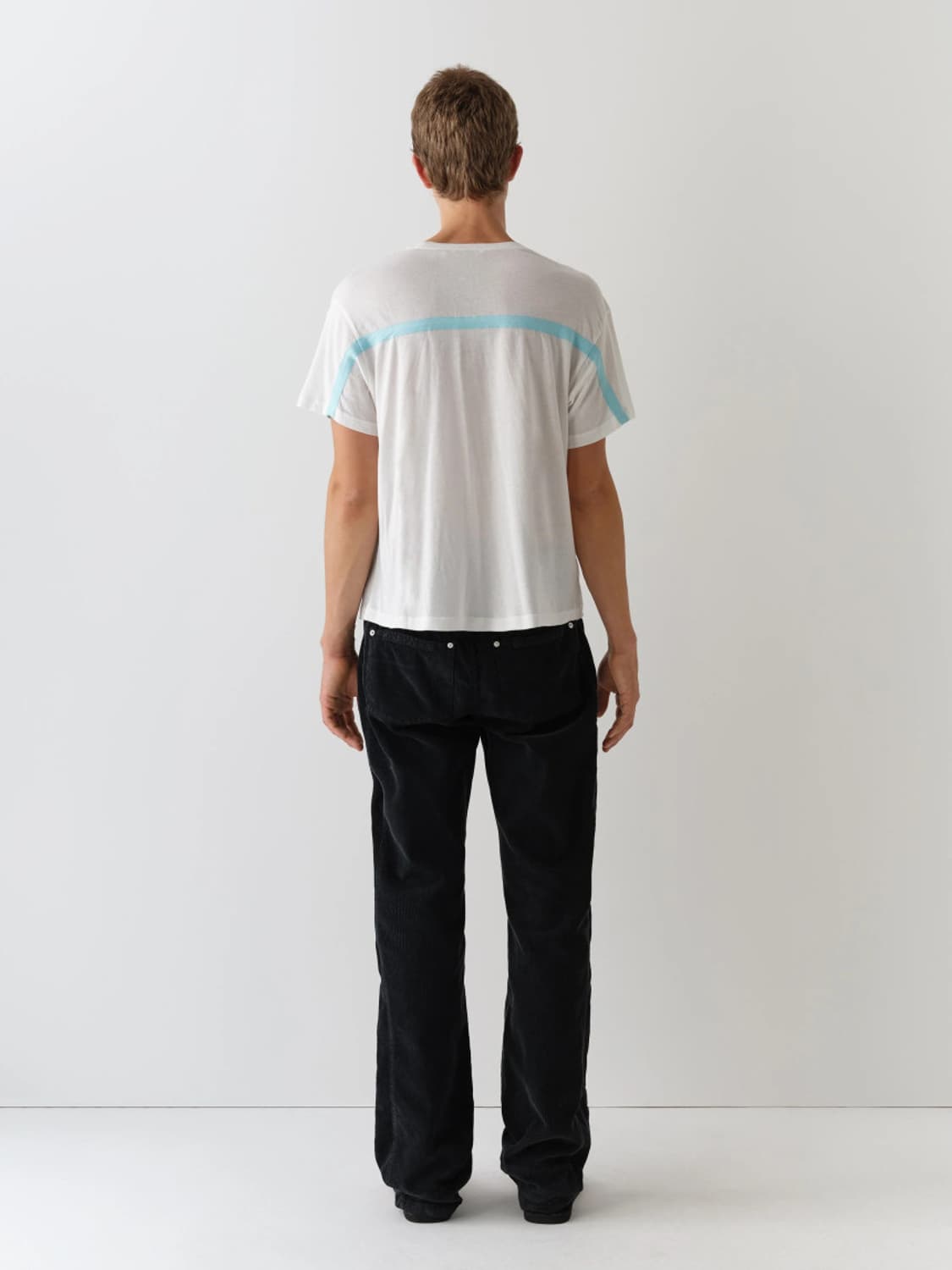 [L,XL]기마구아스 Thomas 라인 티셔츠/화이트 상품이미지3